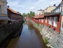 V�steras, Holzh�user am Svartan Bach (15.06.2016)