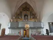 Hedemora, Orgel in der Ev. Kirche, erbaut 1967 von J. Magnusson, Orgelgeh�use von 1757 (16.06.2016)