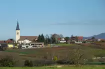 Ballrechten, Blick von S�den auf den Weinort im Markgr�flerland, Nov.2015