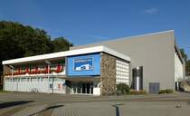 Kehl am Rhein, die Stadthalle, Ort fr ffentliche Veranstaltungen und Ausstellungen, Aug.2016