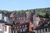 HEIDELBERG, 13.08.2016, Blick vom Marktplatz zum Schloss