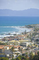 Blick ber Platanias auf der Insel Kreta. Aufnahme: 19. Oktober 2016.