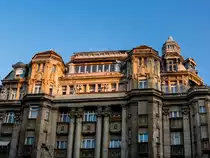 Detailaufnahme eines Hauses in der R�k�czi utca, Budapest (28.08.2016)