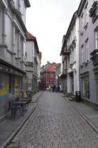 BERGEN (Fylke Vestland, bis 31.12.2019 Fylke Hordaland), 10.09.2016, Blick in eine Strae in der Altstadt