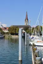 RADOLFZELL am Bodensee (Landkreis Konstanz), 14.09.2016, Blick vom Bodensee auf das Mnster Unserer Lieben Frau