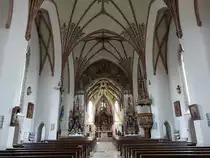 Gaimersheim, neugotischer Innenraum der Pfarrkirche Maria Himmelfahrt (01.05.2016)