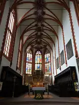 Klausen, Chorgest�hl und Antwerpener Passionsaltar von 1480 in der Marienkirche (03.10.2016)