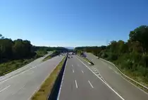 Offenburg, Blick in Richtung S�den zur Autobahnausfahrt an der A5, Sept.2016