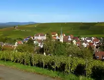 Ebringen, mitten in den Weinbergen des Markgrflerlandes liegt der Winzerort, Okt.2014