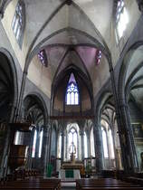 Ennezat, gotischer Chor der Kollegiatskirche mit Fresken aus dem 15. Jahrhundert (20.09.2016)