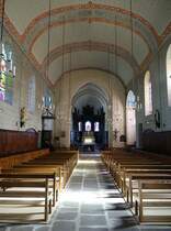 Ahun, Innenraum der St. Sylvain Kirche (21.09.2016)