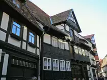 Blick durch eine Gasse in Quedlinburg am 03. Dezember 2016.