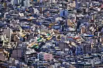 Huser in der City von Athen, Salinos, Oktober 2013