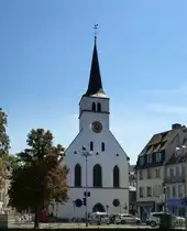 Straburg, die evangelische Kirche St.Wilhelm, im gotischen Stil erbaut 1307, Aug.2016