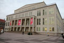 Die Oper in Leipzig am Augustusplatz  am 10. Dezember 2016.