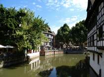 Straburg, an der Ill im Stadtteil Klein Frankreich (Petite France), Juli 2016