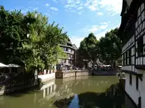 Straburg, an der Ill im Stadtteil Klein Frankreich (Petite France), Juli 2016