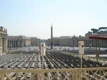 Der Peter's Platz im Vatikan. Aufgenommen im Sommer 2006