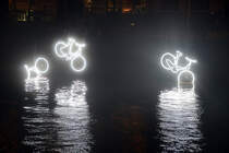 Lichtkunst 15.000 And More am Brouwersgracht in Amsterdam. Aufnahme: 3. Januar 2017.
