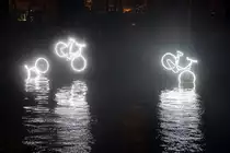 Lichtkunst �15.000 And More� am Brouwersgracht in Amsterdam. Aufnahme: 3. Januar 2017.