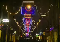 Hartenstraat in Amsterdam am Abend. Aufnahme: 3. Januar 2017.
