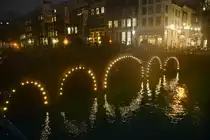 Brücke über Herengracht in Amsterdam. Aufnahme: 3. Januar 2017.