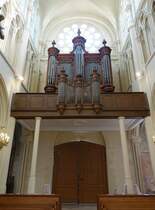 Brie-Comte-Robert, Orgelempore in der St. Etienne Kirche (10.07.2016)