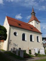 Untermssing, St. Leodegar Kirche, erbaut von 1692 bis 1698 durch Jakob Engel (26.05.2016)