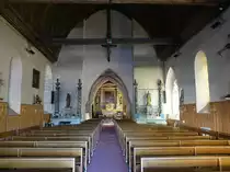 La Ferri�re-sur-Risle, Innenraum der St. Georges Kirche (15.07.2016)