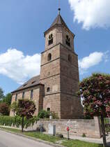 Wallesau, Ev. Kirche, Sptmittelalterliche Anlage, Langhaus erbaut 1756 im Ansbacher Markgrafenstil (26.05.2016)