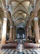 Verona, Innenraum des Doms St. Maria Matricolare, Fresken von G. Falconetto von 1503 (07.10.2016)