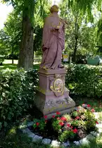 Riegel, die Johann-Nepomuk-Statue von 1769 am Gemeindegarten, wurde 2005 umfassend renoviert, Juli 2014