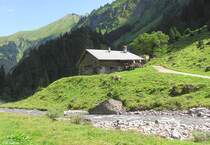 Alpte Breitengehren hinter Ein�dsbach im Rappenalptal (Landkreis Oberallg�u - Sommer 2004)