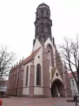 G�ttingen, Ev. Stadtkirche St. Jacobi, erbaut von 1361 bis 1433, dreischiffige 
gotische Hallenkirche. Der Turm der Kirche ist mit seinen 72 Metern H�he das h�chste Geb�ude der G�ttinger Altstadt (08.03.2017)