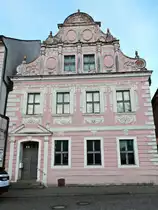 Historische Haus am  Marktplatz von Luckau am 04. M�rz 2017.