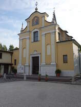 Castelnuovo del Garda, St. Margherita Kirche, erbaut im 18. Jahrhundert (11.10.2016)