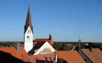 Blick von der Burg auf Vohburg mit St. Andreas (25.08.2016)