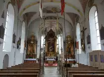 Parsberg, barocker Innenraum der St. Laurentius Kirche (03.07.2016)