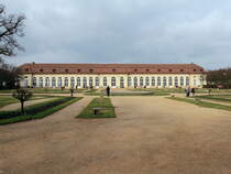Orangerie von Ansbach an der Promenade gesehen vom Hofgarten aus am 15.- Mrz 2017.
