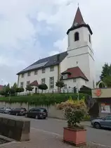 Nordheim, Ev. St. Bartholom�us Kirche,  erbaut 1810. Renoviert 1989 bis 1991 (24.07.2016)