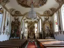Vorderburg, barocke Alt�re in der Pfarrkirche St. Blasius (27.03.2017)