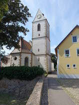 Munzingen, St. Stephan Kriche, Chor von 1590, Langhaus erbaut 1648 (15.08.2016)