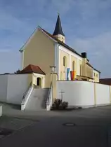 Hankofen, Pfarrkirche St. Georg, erbaut bis 1749 durch Caspar Haagn (13.11.2016)