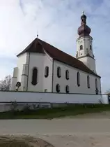 Loh bei  Stephansposching, Wallfahrtskirche Hl. Kreuz, erbaut von 1689 bis 1706 durch Hofbaumeister Viscardi (13.11.2016)