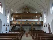 Ottering, Orgelempore in der Pfarrkirche St. Johannes der T�ufer (13.11.2016)