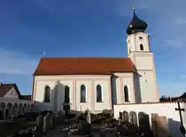 Ro�bach, Pfarrkirche Maria Verk�ndigung, barocke Saalkirche, erbaut um 1700, erneuert 1863 und 1895 (20.11.2016)