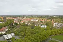 Blick auf Leipzig-Probstheida vom V�lkerschlachtdenkmal. Aufnahme: 29. April 2017.
