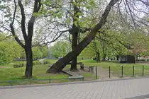 Parkanlage im Innenstadtbereich von Poznań, (Posen) gesehen  bei einer Stadtrundfahrt am 28. April 2017.