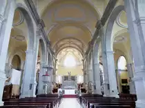 Rovinj, Innenraum der Pfarrkirche St. Euphemia, erbaut durch den venezianischen Baumeister Giovanni Dozzi (29.04.2017)
