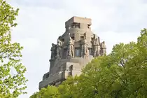 Das V�lkerschlachtdenkmal in Leipzig von der Prager Stra�e aus gesehen. Aufnahme: 29. April 2017.